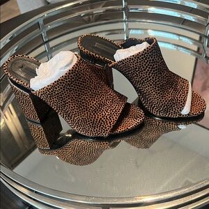 Alexander Wang Brown and Black Open-Toe Mules